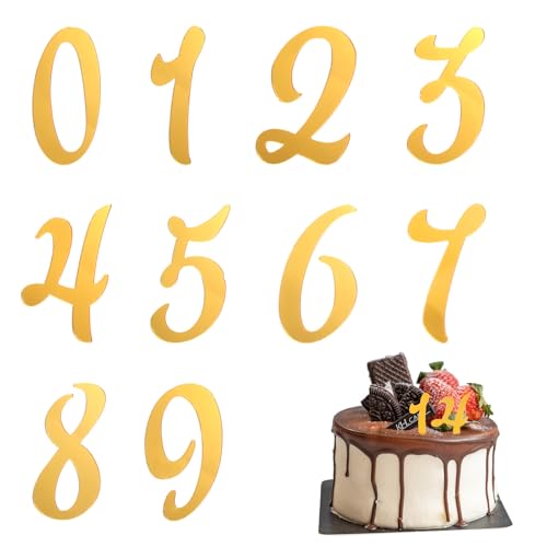 Acryl 0-9 Zahlen, 6,1 cm Gold Happy Birthday Cake Topper Benutzerdefinierte Zahl Kuchen Dekoration Kuchen Plakate für Geburtstag Hochzeit Jahrestag Weihnachten Kuchen Topper Party Supplies (Gold, 20 Acryl 0-9 Zahlen, 6,1 cm Gold Happy Birthday Cake Topper Benutzerdefinierte Zahl Kuchen Dekoration Kuchen Plakate für Geburtstag Hochzeit Jahrestag Weihnachten Kuchen Topper Party Supplies (Gold, 20 von FdcLixuvol