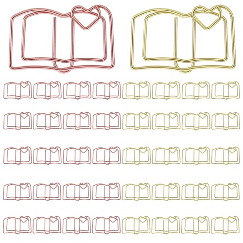Büroklammern in Buchform, lustige Büroklammern, niedliche kleine Buchklammern, lustige Metall-Lesezeichen, Planer, Lesezeichen, Notizklammer für Schule, Büro, Hochzeit, Party, Dekoration, Geschenk von FdcLixuvol