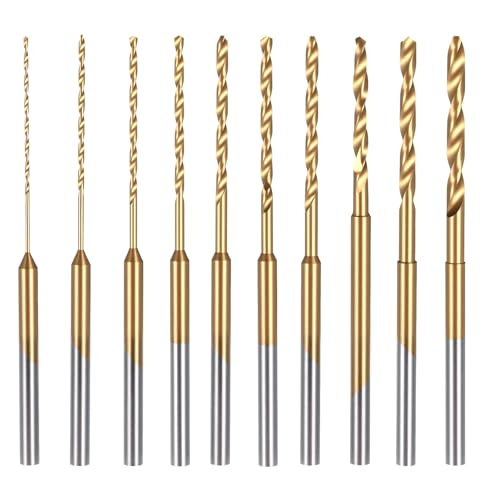 Mini Spiralbohrer Set, 10 Stück Hand Spiralbohrer 0,6mm-2,2mm Mikrogravurbohrer HSS Micro Bohrer Set Titanbeschichtung Spiralbohrers Bohrer Lochbohrwerkzeug für Holz, Metall, Glas Mini Spiralbohrer Set, 10 Stück Hand Spiralbohrer 0,6mm-2,2mm Mikrogravurbohrer HSS Micro Bohrer Set Titanbeschichtung Spiralbohrers Bohrer Lochbohrwerkzeug für Holz, Metall, Glas von FdcLixuvol