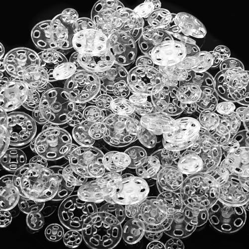 100 Set transparente Kunststoff-Druckknöpfe zum Aufnähen, 7 mm, 10 mm, 15 mm, unsichtbare klare Druckknöpfe, Druckknöpfe zum Aufnähen für Kleidung, für Hemd, Rock, Jeans, Mantel, Jacke, Windbreaker 100 Set transparente Kunststoff-Druckknöpfe zum Aufnähen, 7 mm, 10 mm, 15 mm, unsichtbare klare Druckknöpfe, Druckknöpfe zum Aufnähen für Kleidung, für Hemd, Rock, Jeans, Mantel, Jacke, Windbreaker von FdcZeyxior