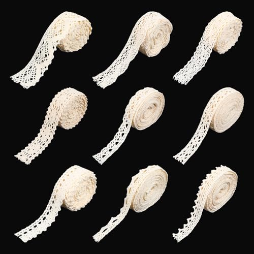 Beigefarbenes Spitzenband, 18 Yards, beige gewellter Rand, antike Häkelbaumwolle, Spitzenbesatz, Vintage-Häkelband für Braut, Hochzeit, Dekoration, Weihnachtspaket, DIY, Nähen, Bastelbedarf Beigefarbenes Spitzenband, 18 Yards, beige gewellter Rand, antike Häkelbaumwolle, Spitzenbesatz, Vintage-Häkelband für Braut, Hochzeit, Dekoration, Weihnachtspaket, DIY, Nähen, Bastelbedarf von FdcZeyxior