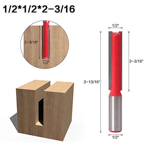 1/2 Zoll Bit mit Genauer Positionierung, Auswirkung und Wärme der Beschichtung für Saubere Säuren Zum Schneiden von Holzrahmen und Sperrholz, Ideal für Hobbyisten -Fachkräfte (1/2"*1/2"*2-3/16) von Fdit