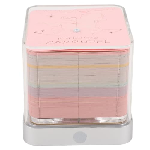 2025 Karussell 3D -Kunst Notizblock mit Handgefertigter Papierschnitzer Skulptur, Romantisches Schreibtischkalender -Memo -Pad für Home Office Decor von Fdit