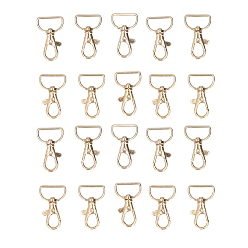 20pcs Zinklegierung Schlüsselbund -, Rostsichere Clips, Hohe Haltbarkeit, Hochglanzfinish, für DIY -Projekte, Rucksäcke und Mehr von Fdit