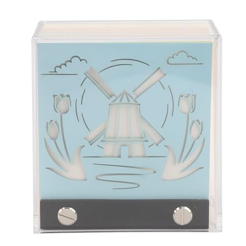 3D -Stick -Notiz -Pad 3D Memo Pad 3D Papierschnitznotepad Cartoon Windmühle Design für Home School Office Dekoration mit Premiumpapier von Fdit
