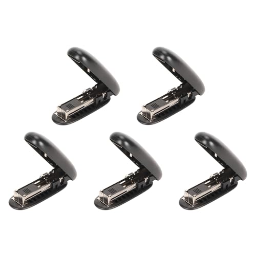 4pack Mini Hefter Set - Faltbarer Desktop -Heft für Büro und Schule, Mühelose 2-15 Blätter Kapazität, Eisenstahlkonstruktion, 35 -mm -Papiertiefe, Schwarz 4pack Mini Hefter Set - Faltbarer Desktop -Heft für Büro und Schule, Mühelose 2-15 Blätter Kapazität, Eisenstahlkonstruktion, 35 -mm -Papiertiefe, Schwarz von Fdit