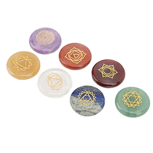Chakra Stones Halbkostbarer Stein Set für Meditation Dekor Spirituelle Praxis Schutz für Kristallsammler Yoga Anfänger Geburtstag Steinhauswarming Geschenke von Fdit