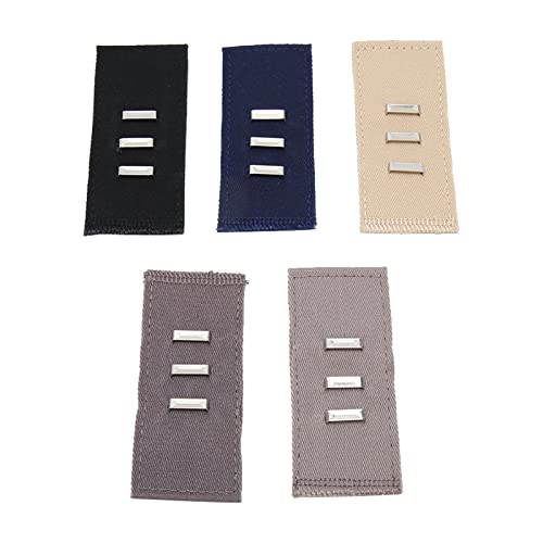 Elastische Taille -Strecker Bequemer Verstellbarer Metallhaken für Männer Frauen, 5 STCS -Taillenband Erweiterungen für Hosen Skorts, Baumwollmaterial von Fdit