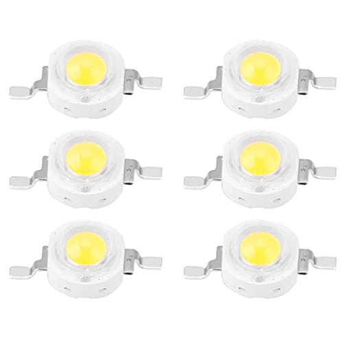 Fdit 1W Hochleistungs -LED -Perlen Leichte Diodenchips SMD für DIY Beleuchtung mit Aluminiumbasis, 100 ~ 110 Lm Helligkeit für Kreative Personen (Zhengbai 6000k) von Fdit