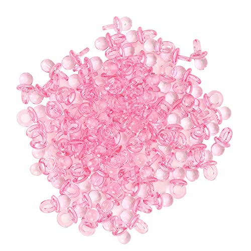 Fdit 200% Mini Transparentes Acryl -Schnuller für die Dekoration von Babyparty- und Tischzubehör (PINK) von Fdit