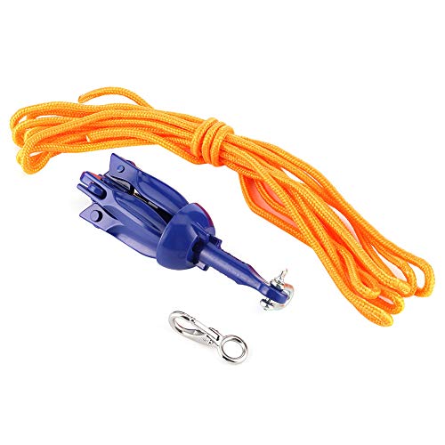 Fdit 4-Tine-Aluminium-Legierungsboot-Kit mit Seil und Haken, Kompakt und Leicht für das Segelboot Angeln, Wasserskiing von Fdit