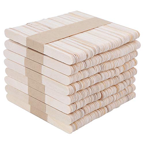 400PCS Wood Ice Cream Sticks Craft Sticks Eis am Stiel für DIY Art Craft Project Holzhandarbeit Making Set Zubehör von Fdit