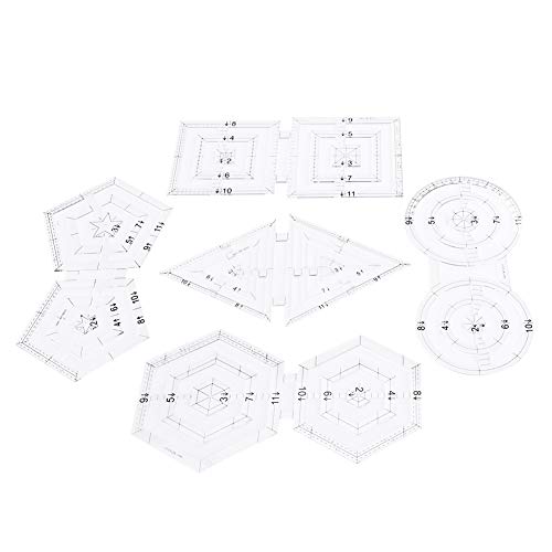 Fdit 5-teiliges Patch-Work-Lineal-Set DIY Quilting-Lineal-Set Patchwork-Lineal-Handbuch Doppelrundes Pentagon-Hex-Dreieck-Nähen Fdit 5-teiliges Patch-Work-Lineal-Set DIY Quilting-Lineal-Set Patchwork-Lineal-Handbuch Doppelrundes Pentagon-Hex-Dreieck-Nähen von Fdit
