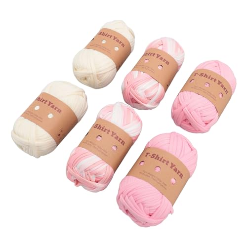 Fdit 6 Brötchen Weiche und Langlebige T -Shirt -Garn für Häkeln von Projekten, Waschstoff Stoffgarn für Zuhause, T Shirt Strickgarn für Anfänger (Typ 7) von Fdit