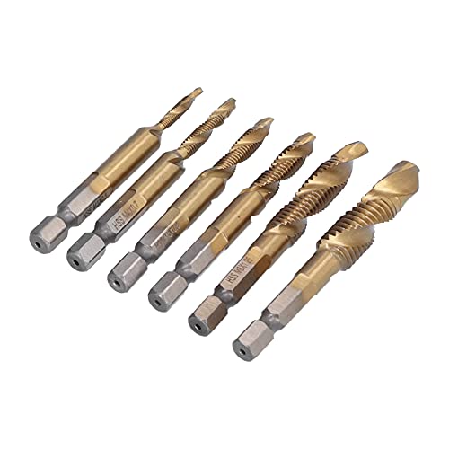 Fdit 6PCS -Kombination Boortapbit -Set mit 1/4in Hex Welle Zum Bohren, Klopfen und Schließen von Aluminium, Holz und Kupfer Fdit 6PCS -Kombination Boortapbit -Set mit 1/4in Hex Welle Zum Bohren, Klopfen und Schließen von Aluminium, Holz und Kupfer von Fdit