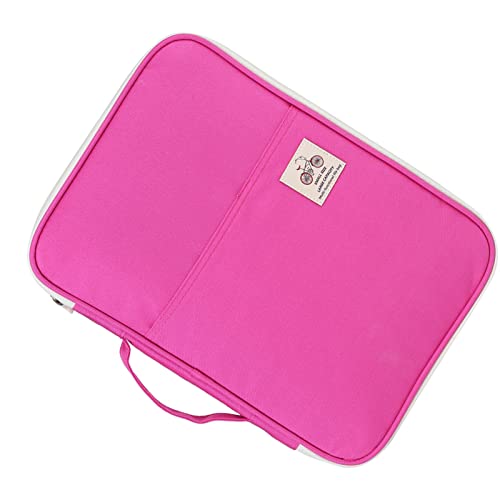 Fdit A4 Dokumentbag Portfolio Organizer Datei Ordner für Geschäftsreise, Wasserfest, 5Colors (Rosenrot) von Fdit