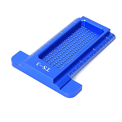 Fdit Aluminiumlegierung Holzlinie TS-3 Mini Sciber für Ein Genaues Messinstrument, Hardware-Zubehör (BLUE) von Fdit