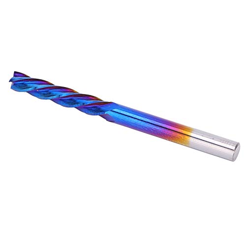 Fdit Am Ende von 4 Wolfsbrüchen in Nanobeblue -Stahlbeschichtung CNC -Gloss mit Glänzendem Schneiden Draußen (3.175*3.175*17) von Fdit