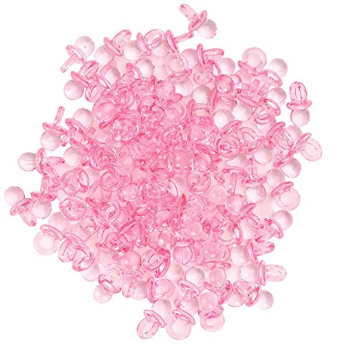 Fdit Baby Nippel Taufe Geburtstagsgeburtstagszubehör mit 200 Accessoires mit 200 Acrylfrüchten (PINK) von Fdit