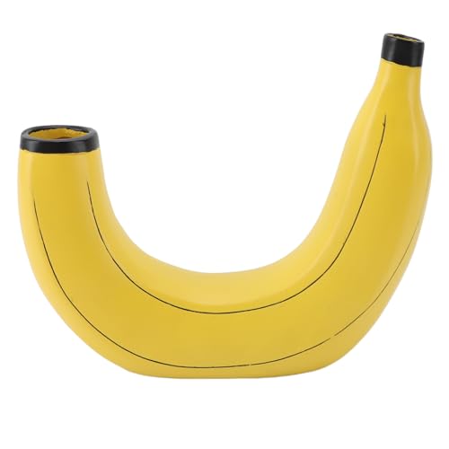 Fdit Banana Vase Decoration Harz Vase Ornament Elegant Stylish Modern Wohnkultur mit Premium -Harzmaterial für Wohnzimmer Büroschreibtisch von Fdit
