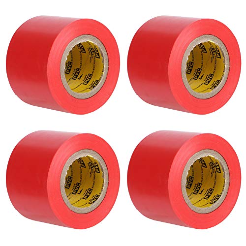 Fdit Elektrisch Isoliertes Versiegelungsband, 4,4 Cm Schwarzes PVC Wasserdichtes Elektrisches Klebeband für Elektriker Reparaturmotor Wickeltransformatorkondensatoren 4pcs (Rot) von Fdit