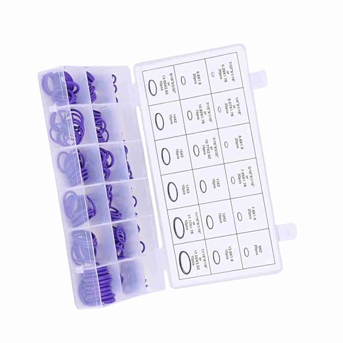 Fdit Fahrzeugklimaanlagenkompressor -Gummi -Waschmaschinendichtungen, 270pcs Verschiedene Dichtungen mit Gutem Versiegelungseffekt, für die Automobile Geeignet (PURPLE) von Fdit