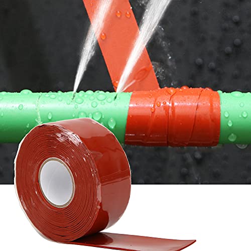 Fdit Flexible Wasserdichte Klebeband Starke Adhäsion PVC PPR Rohrreparatur Liefert Rotwhite für den Bau von Arbeitern (Rot) von Fdit
