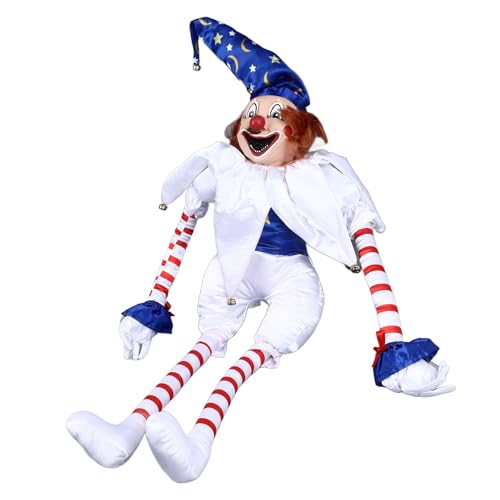 Fdit Gruselige Gruselige Clownpuppe, 39,4in Hängende Gruselige Clown -Orament -Halloween -Ornamente für Home Tischschreibtischdekor mit Gruseligen Ambiente Fdit Gruselige Gruselige Clownpuppe, 39,4in Hängende Gruselige Clown -Orament -Halloween -Ornamente für Home Tischschreibtischdekor mit Gruseligen Ambiente von Fdit