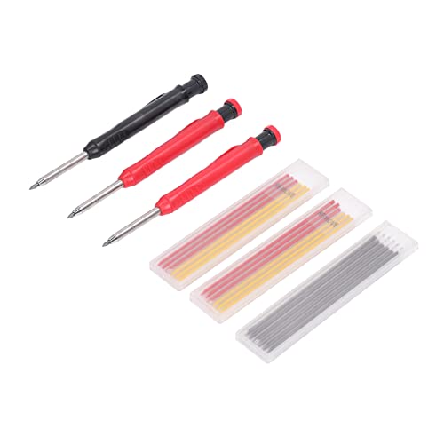 Fdit Handy Solid Carpenter Bleistift Set mit Langfristiger Mechanischer Marker - Clamp/Holder -Design für Einfaches Aufhängen von Fdit