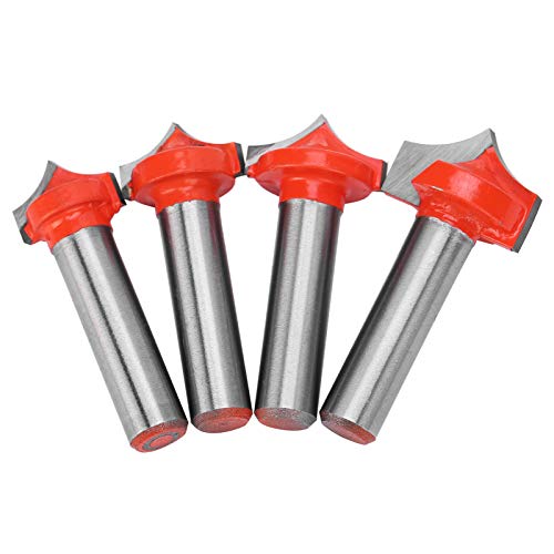 Fdit Holzbearbeitungsrouter -Bits mit Hoher Härte, Schärfende Gravurmaschinen Mahlen Cutter für Holzbearbeitungsbegeisterte 4pcs Orange Wolframstahl 8 X 14 Mm, 8 X 16 Mm, 18 , 20 von Fdit