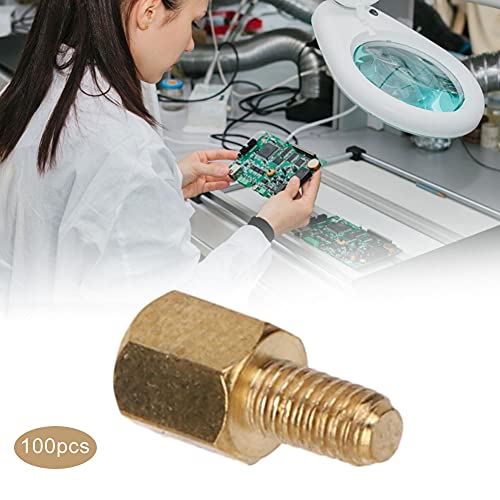Fdit Messing Hex Standoff Kit Langlebige Ausstattung für PCB -Boards M3 Einkopfmuttern - 100pcs M3x5/6/8/12/12/15/20/25/30/35/50+6, Installation der Elektrischen Geräte (M3*5 (100 Einheiten verkauft)) von Fdit