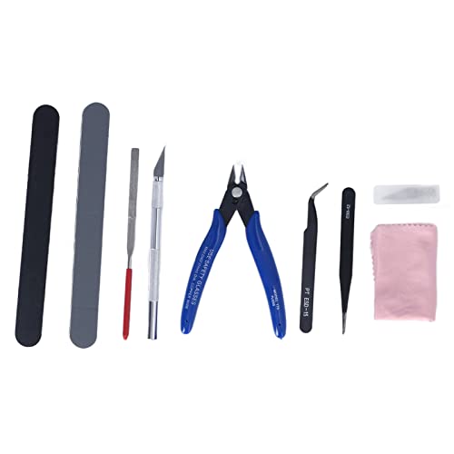 Fdit Modellgebäude -Werkzeug Langlebige Zangen Pinzetten File Carves Messer Craft Set für 3D -Drucklabor Hobbyisten von Fdit