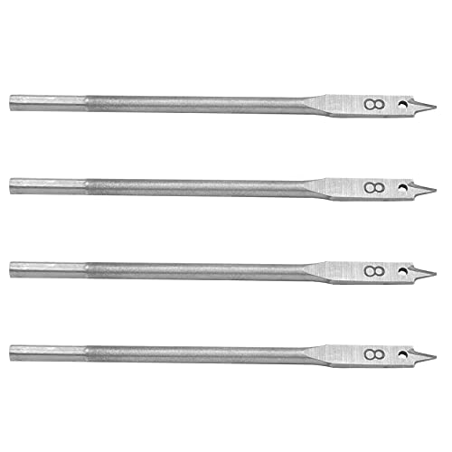Fdit Professioneller 8 -mm -Spatenbohrer Bit Hoher Kohlenstoffstahl Holzloch Sägeschneiderset, 4pcs für Präzisionsholzbearbeitungsprojekte von Fdit