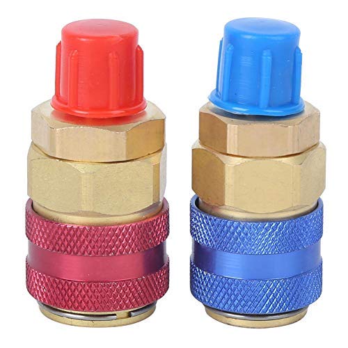 Fdit R134A Schnellkupplungs-Steckeradapter Klimaanlage Einstellbarer Stecker Messingadapter Rot Blau Fdit R134A Schnellkupplungs-Steckeradapter Klimaanlage Einstellbarer Stecker Messingadapter Rot Blau von Fdit