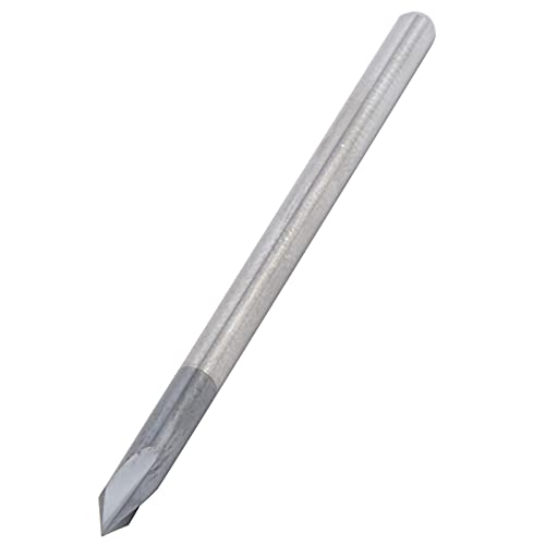 Fdit Schamferende 3 Flöte 60 ° Fräser Cutter Wolfram Stahl CNC-Schnitzrouter für Aluminium-Kupper-Fräsen-Werkzeug (D3*60°*50L) von Fdit