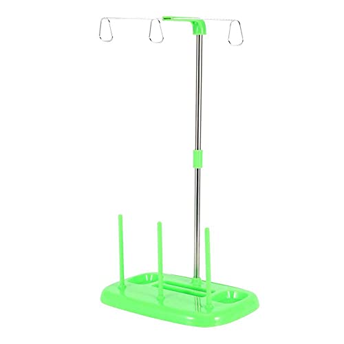 Fdit Stickgarnhalter mit 3 Kegeln PE Material Spool Stand Leichter Nähzubehör robust für die Haushaltsnähmaschine grün von Fdit