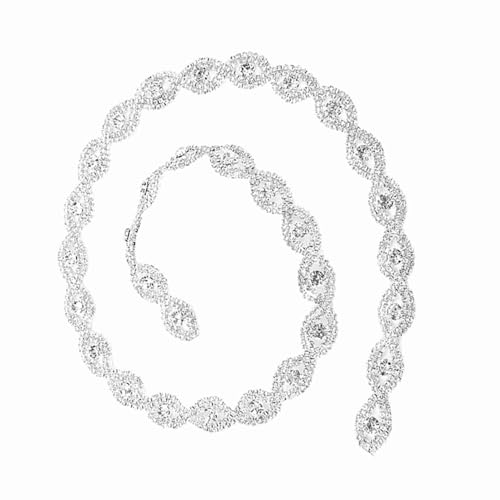 Strassband, 1 Yard Strassfolie, Strassrolle, Funkelnd, 1 Stück Zum Basteln für Kunst, Geburtstage, Hochzeiten (Silberweißer Diamant) von Fdit