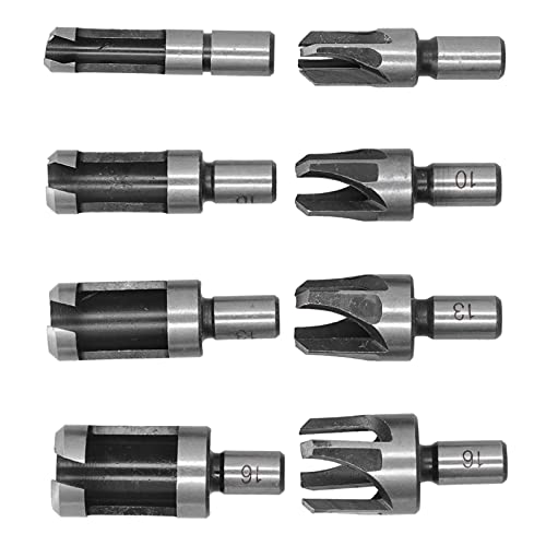 Holzstecker Bohrbohrer Bit Kohlenstoffstahl Holzstecker Bohrer Bitschneider Spiralform für Elektrische Bohrer mit Unterschiedlichen Durchmessern, Geeignet für von Fdit