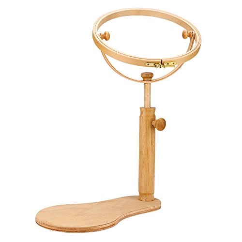 Fdit Kreuzstich,Stickerei Ständer Hoop Holz Stickerei Kreuzstich Hoop Ring Rahmen einstellbare Nähwerkzeuge(S) von Fdit