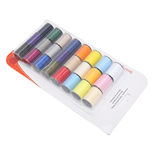 Langlebige, Verschiedene Farben Polyester Handnähfaden 22YD Länge für die Stickmaschine zu Hause, 24 Rollen für Nähprojekte von Fdit