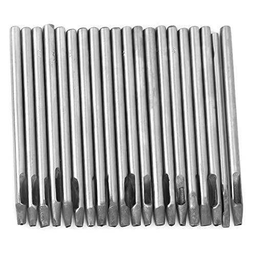 Leder Punch Werkzeug, 3mm Blume PetaL Eyeletloch Bohren Puncher 20 Stück Punch Set für Leder Handwerk Profis und Amateure (3mm20-Stück-Set) von Fdit