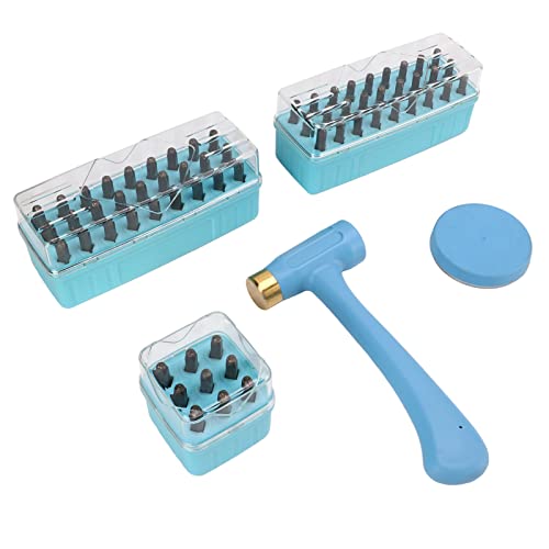 Metallstempelwerkzeuge, Stahlnummer und Alphabet Metall Stempel Making Kit Schmuck Arbeiten für Blanks Werkzeuge Stempelwerkzeug für Schmuckherstellung von Fdit