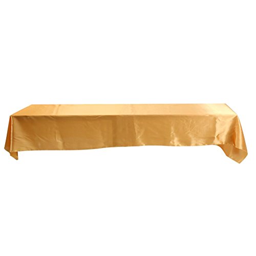 Polyester Tischdecke Spill Proof Stoff Tischdecke Rechteckige Tischdecke für Hochzeit Restaurant Party(Gold) von Fdit