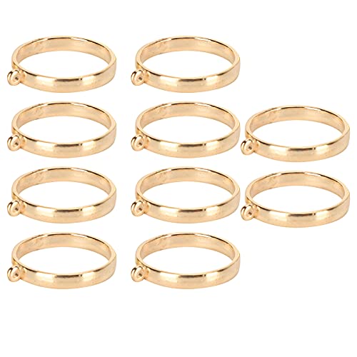 Runde, Offene Rückseite, Lünette, Hohlrahmen-Anhänger, 10 Stück, Runde Hohlrahmen-Anhänger für DIY-Schmuckherstellung, Bastelbedarf (KC Gold) von Fdit