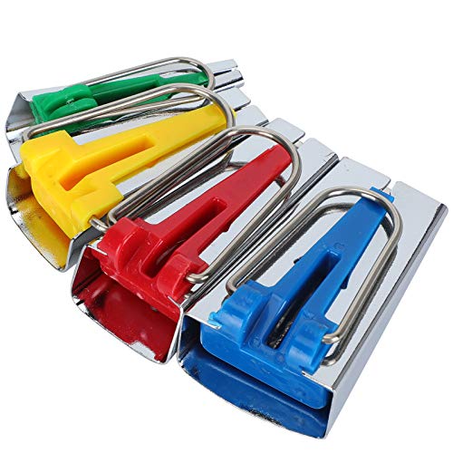 Schrägbandformer-Set, Stoff-Saum-Paspelwerkzeug, Edelstahl, 4-teilig, Zum Täglichen Nähen von Stoffsäumen und Paspeln Schrägbandformer-Set, Stoff-Saum-Paspelwerkzeug, Edelstahl, 4-teilig, Zum Täglichen Nähen von Stoffsäumen und Paspeln von Fdit