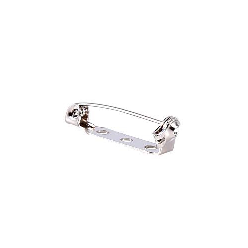 Stangennadeln, Sicherheitsnadel Verschluss Verschluss Handwerk Brosche Lock Back Catch Rolling DIY 20mm 25mm 32mm 38mm 50St (25mm) von Fdit