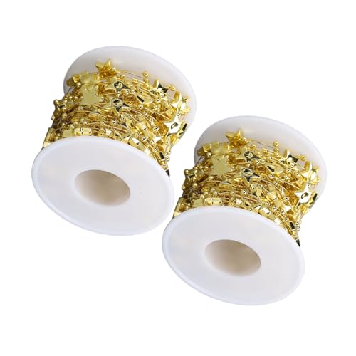 Star Perlen -String -Girlande, Einzigartiges Design Cuttable Decorative Perlen, 10 M Länge für Hochzeitshäuser, Ideal für Weihnachten, Valentinstag (Golden) von Fdit