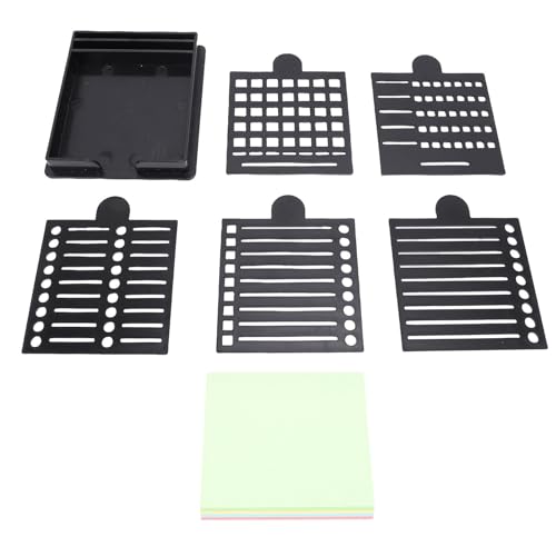 Sticky Note Halter, ABS Sticky Note Schablonenspender mit 5 Schablonen -Haftnotiz -Memo -Pad, Geeignet für Büro, Zuhause, Schule, Schule Sticky Note Halter, ABS Sticky Note Schablonenspender mit 5 Schablonen -Haftnotiz -Memo -Pad, Geeignet für Büro, Zuhause, Schule, Schule von Fdit