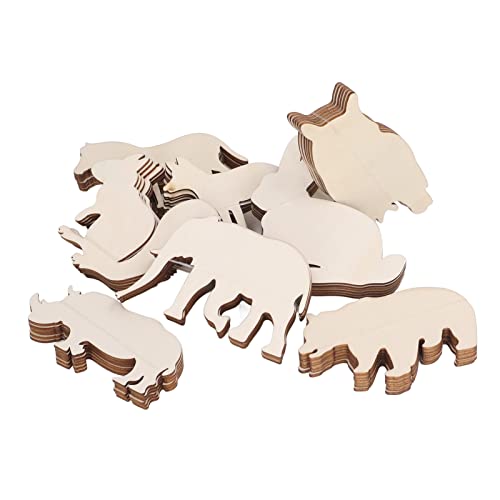 Unfertigte Leere Holzscheiben, Tierische Holzscheibe -Holzornamente, Verbundholz, Elefantbären Kaninchen Rhino Owl Wolfhound Eichhörnchen, Leicht und Tragbar Unfertigte Leere Holzscheiben, Tierische Holzscheibe -Holzornamente, Verbundholz, Elefantbären Kaninchen Rhino Owl Wolfhound Eichhörnchen, Leicht und Tragbar von Fdit