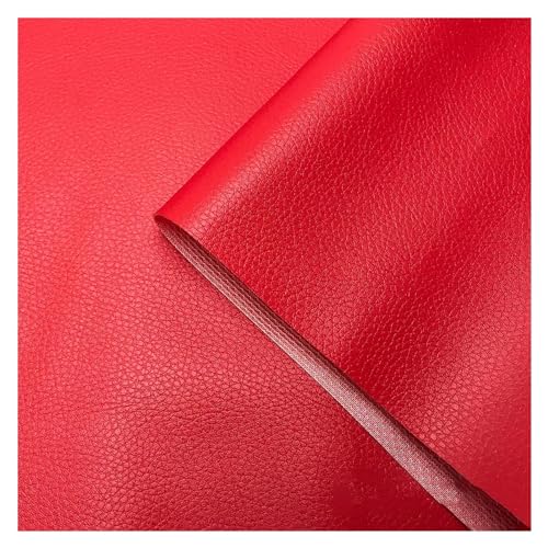 Kunstleder Bezugsstoff Möbelstoff Meterware 160cm Breit Kunstleder Vinyl Stoff für Polster, Sofa Stuhl Sitzbezug, DIY Handwerk, Polsterung(Color: Dunkelgrau) (Color : Big red, Size : 1.6X1m) von Fdl123456@